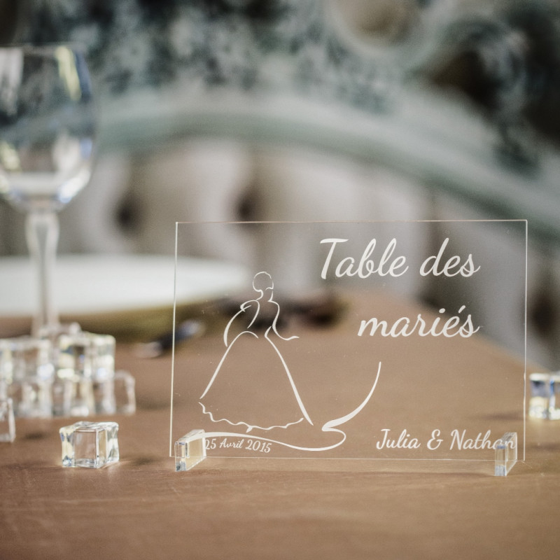 Marque Table La Mariée stylisée